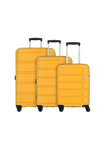 American Tourister Summer Splash 3'lü Valiz Seti, Tsa Kilitli, 4 Tekerlekli Sarı