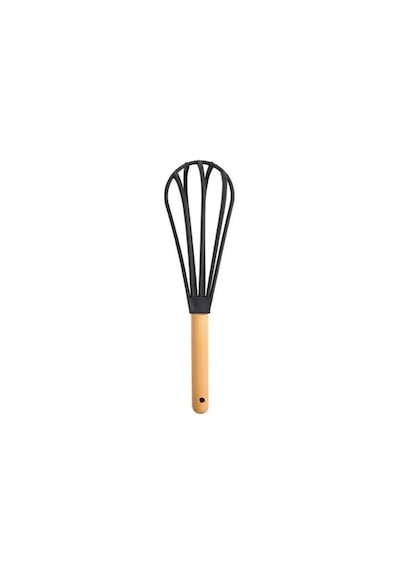 Tbyshop 6'lı Ahşap Saplı Plastik Kepçe Kevgir Kaşık Spatula Ezici