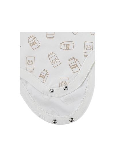 Civil Baby Milk Baskılı 2'li Set 3-18 Ay Çıtçıtlı Badi - Ekru