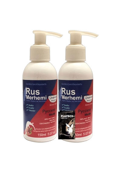 Blue 2 Tane X 150 Ml Cevizli & Ceviz Sütlü Rus Merhemi Tüy Dökücü + 1 Armağan Jel