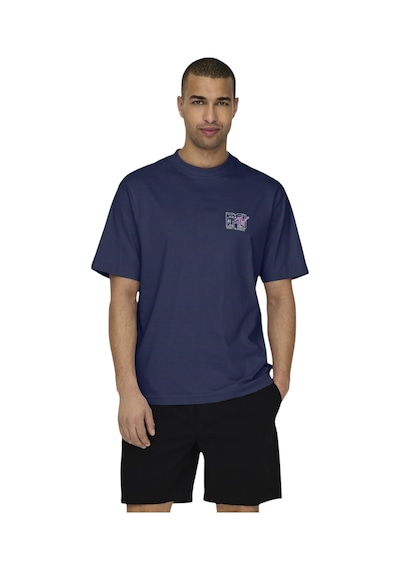 Only Erkek O Yaka T-shirt 22029523 Lacivert