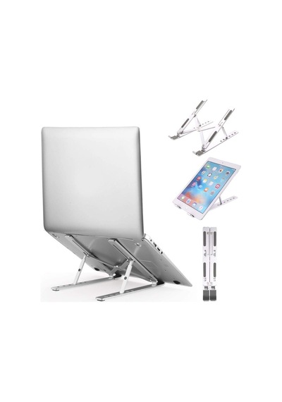 Arabulalaca Apple Uyumlu MacBook Air 13" 2020 A2337 M1 Katlanabilir Taşınabilir 7 Kademeli Metal Stand