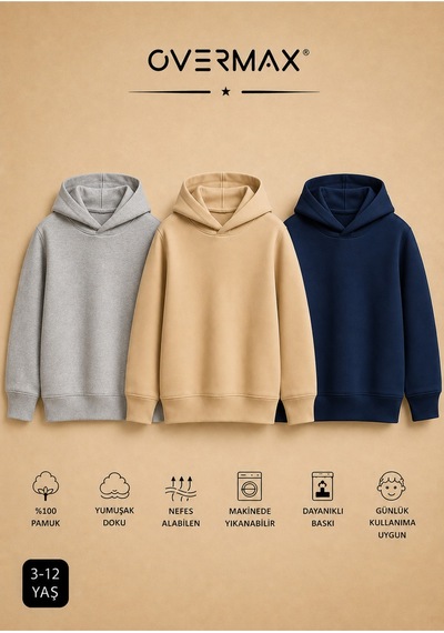 Overmax Çocuk 3'lü Sweatshirt Takımı 3-12 Yaş Gri-bej-lacivert - 917542430 Gri-bej-lacivert Overmax Çocuk 3'lü Sweatshirt Takımı 3-12 Yaş Gri-bej-lacivert - 917542430 Gri-bej-lacivert
