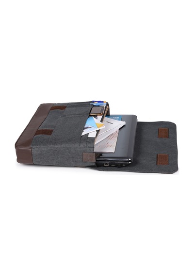 Strong Bag STRONG 15.6 İNCH Laptop Bölmeli Omuz Askılı Postacı Çantası KFT04 FÜME Çok Renkli