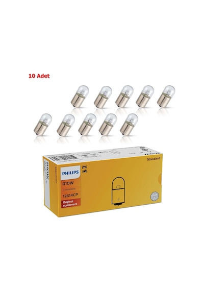Philips 10 Adet 12v. R10w Ampul Standart No:12814