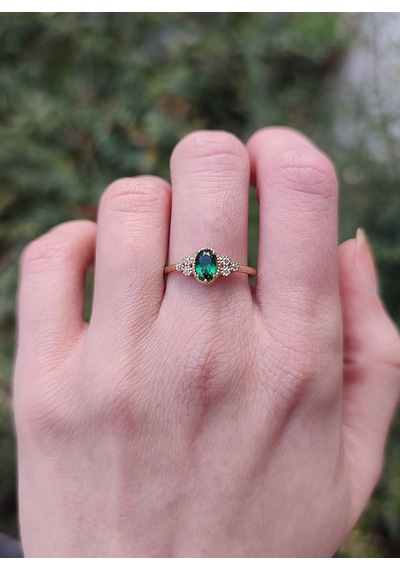 Talin Green Topaz Tektaş Yüzük - Ak635