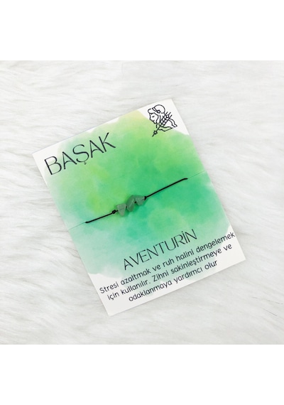 Başak Burç Taşı Bilekliği Çok Renkli