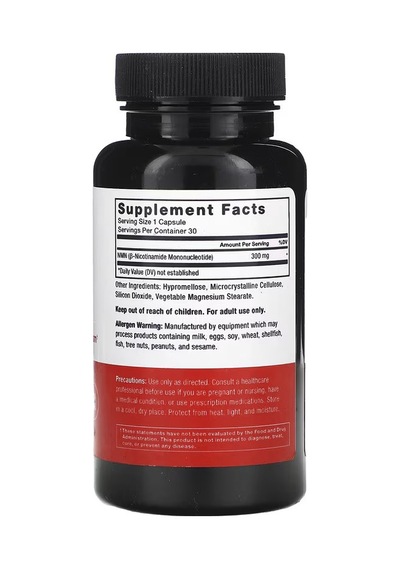 Force Factor, Nmn, 300 Mg , 30 Vegetable Caps