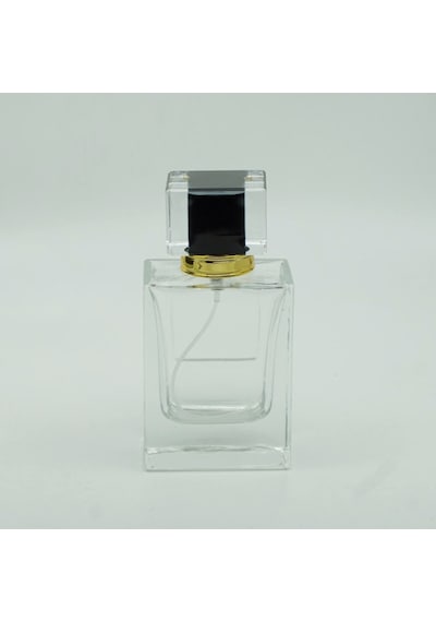 Parfüm Şişesi 50 Ml 3 Adet Damla Etiketli Kare Şişe