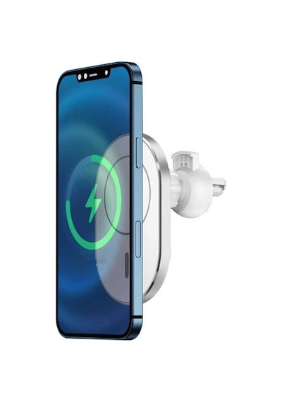 Ms15w Magsafe Iphone 11-12-13-14 Pro-pro Max Uyumlu Magnetic Wireless Universal Araç Telefon Tutucu Beyaz