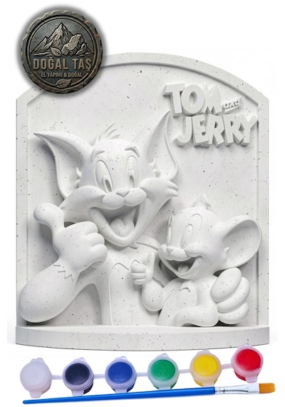 Tom Ve Jerry 15 Cm Taş Biblo Çocuk Boyama Etkinliği