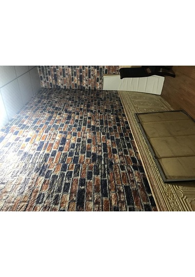 3d Lacivert Kiremit Tuğla Desen Kendinden Yapışkanlı Duvar Paneli Diğer