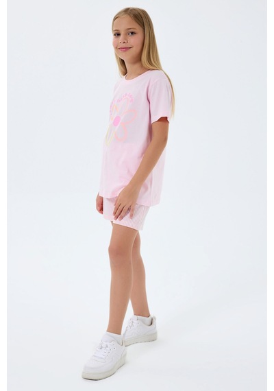 Rolypoly Kız Çocuk Pembe Şort Takım Rp3795-c-v1 Pembe