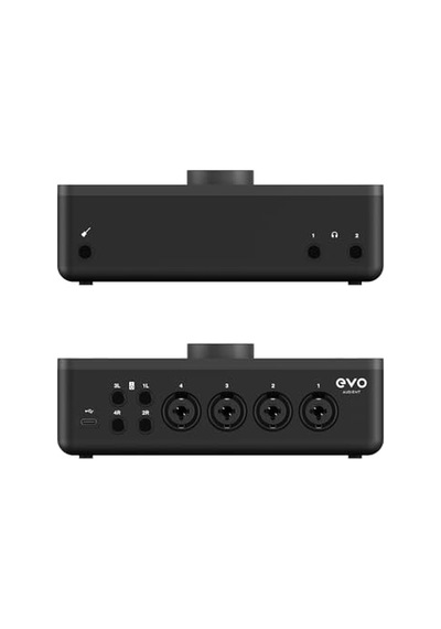 Evo8, Evo 8 Usb Ses Arabirimi Ses Kartı Müzik Üretimi İçin 4 İn / 4 Out Usb Ses Arayüzü, 48 Volt Phantom Besleme, 4 Mikrofon Preamp, Loopback, Windows/mac/Apple İos Uyumlu