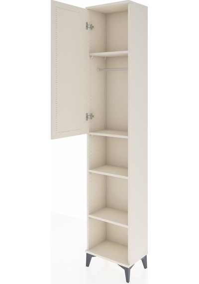 Arges Dolap 4 Raflı Tek Kapaklı Tek Askılı 44x30x221 Aytaşı-a... Aytaşı