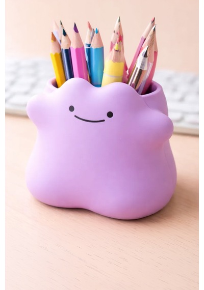Cute Ditto Kalemlik Kız Çocuk Odası Dekoratif Masa Üstü Kalemlik Pembe