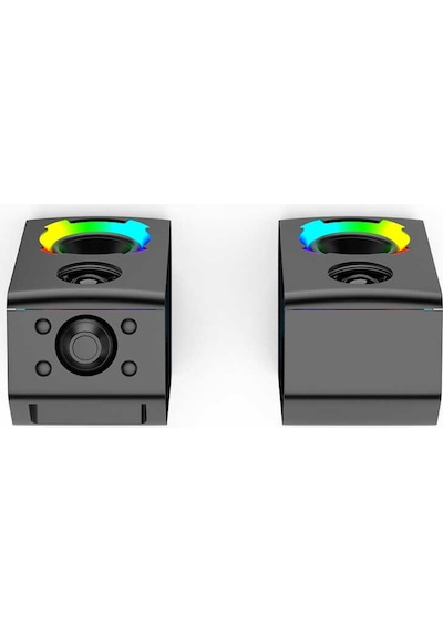Soaiy SH20 Taşınabilir Kablosuz Bluetooth Gaming Hoparlör RGB Oyuncu Hoparlörü Şeffaf Tasarım - ZORE-219596