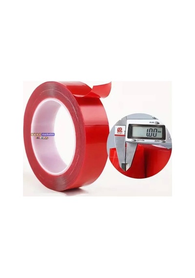 Silikon Çift Taraflı Montaj Bantı Şeffaf Tape 19mm X 5mt Bant Marketim