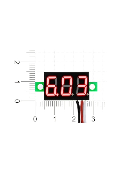 0.36 Inch Dc 4,2v-30v Dijital Voltmetre Kırmızı 3 Telli 0.36 Dc 0-30v Voltaj Besleme Güç Kaynağı