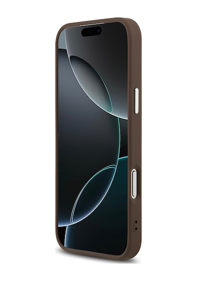 Apple Uyumlu iPhone 17 Pro Max Kılıf Guess Lisanslı M-safeli Klasik Yazı Logolu Pu Deri Kapak Kahverengi Kahverengi