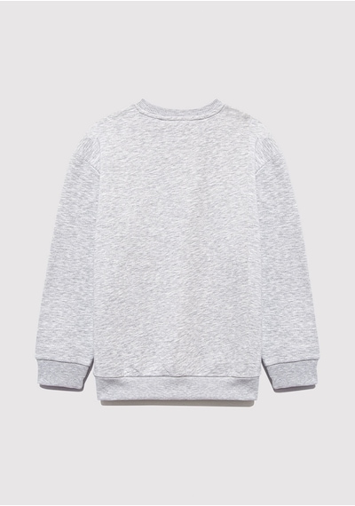 Mavi - Mavi Logo Baskılı Gri Sweatshirt 6s10031-85438