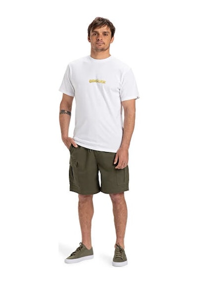 Quiksilver Ev Disconnect Effects Ss Erkek Günlük Tişört Eqyzt08049-908 Beyaz Beyaz