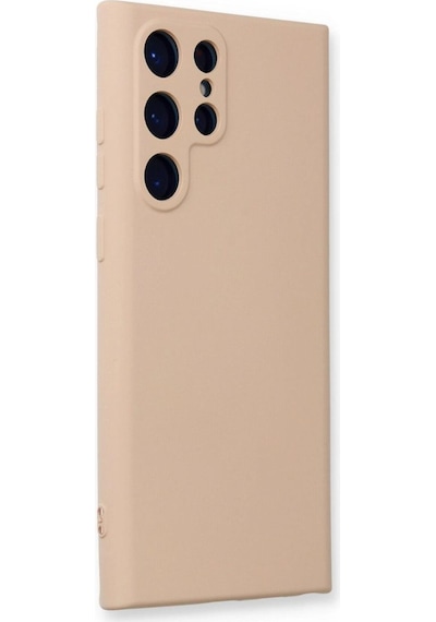 Samsung Galaxy Uyumlu, S24 Ultra Kılıf Nano İçi Kadife Silikon - Pudra