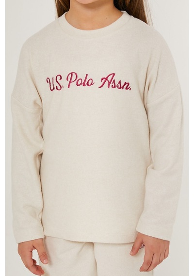 U.S. Polo Assn. Shine Beyaz Kız Çocuk Eşofman Takımı Mint