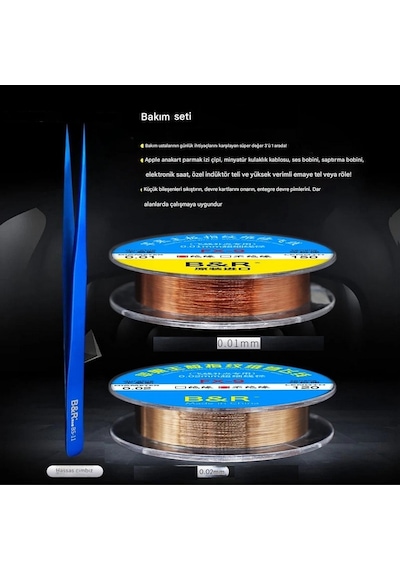 B R Ft-03 0.01mm 0.02mm 120m İnce Bakır Yol Çekme Teli