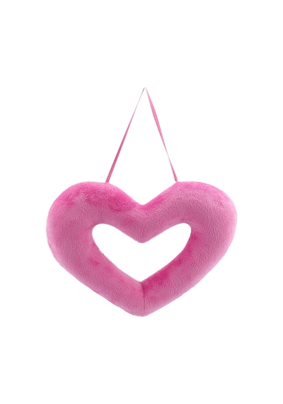 Neco Plush Pembe Delikli Kalp Velboa 36 CM