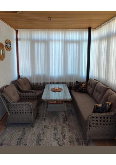 Sercangarden Rattan Bahçe Takımı Oturma Grubu 3'lü - 7 Kişilik Bej