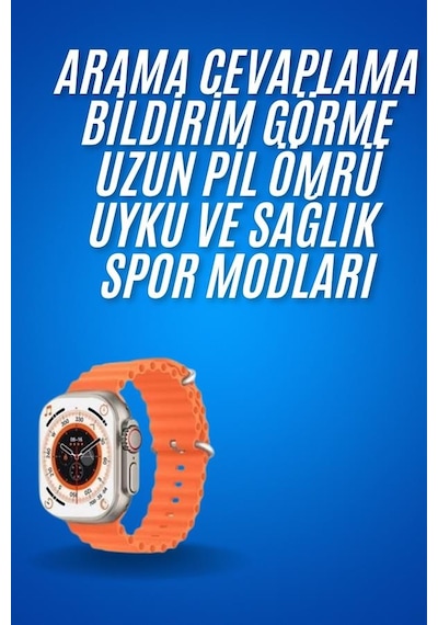 Ultra Akıllı Saat 49 Mm Çift Kordonlu Arama Cevaplama Bluetooth Bağlantılı