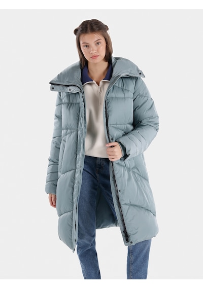 Colin's Colins Regular Fit Şişme Uzun Cepli Yeşil Kadın Kaban Cl1065792 Mint Yeşili