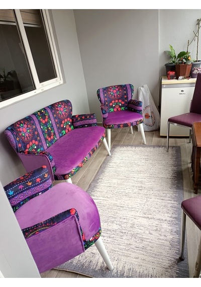 Azra Mobilya Çay Seti Koltuk Takımı-balkon Koltuğu-ofis-büro-bahçe Koltuğu-berjer-koltuk Etnik Desen Mor Azra Mobilya Çay Seti Koltuk Takımı-balkon Koltuğu-ofis-büro-bahçe Koltuğu-berjer-koltuk Etnik Desen Mor