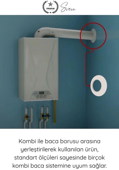 Conta Kombi Baca Contası Boru Bağlantı Lastiği Hava Sızdırmazlık Halkası Beyaz 2'li Paket Standart