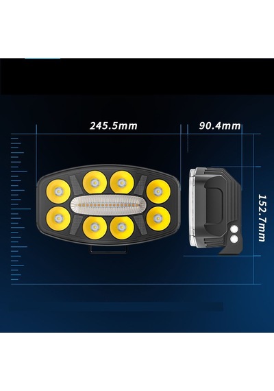 Kamyon Tır Traktör Off Road Jeep 10 İnç Sis Farı Gündüz Ledli Çalışma Lambası 12-24 V