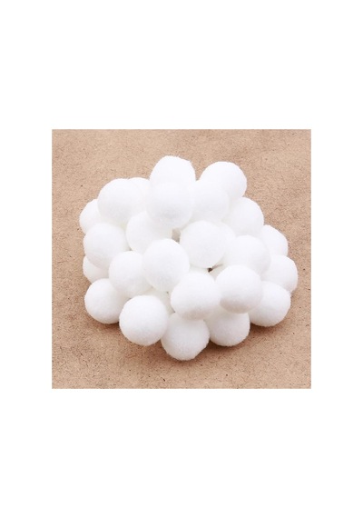 Peluş Ponpon Beyaz 2cm 50 Adet - 690269866