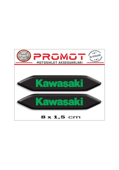 Damla Logo Kawasaki Kabartmalı 2'li Sticker 002 Nötr