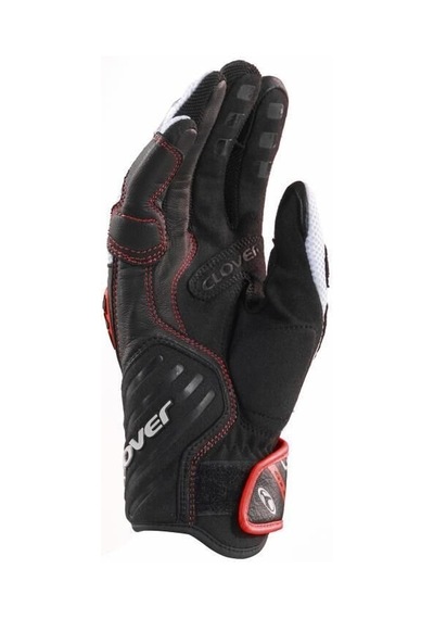 Clover Gts-3 Korumalı Yazlık Motosiklet Eldiveni Beyaz Kırmızı