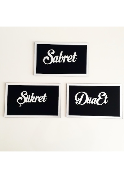Ahşap Sabret Şükret Du Et
