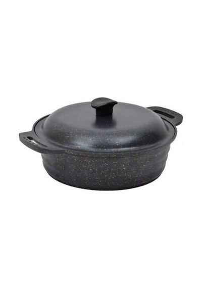 Campout Granit Döküm Kamp Tenceresi 28 Cm Siyah
