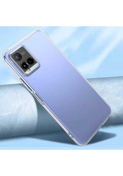 Vivo Y33S Kılıf Lüx Şeffaf Kamera Lens Korumalı Silikon Kılıf