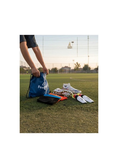 Football Laliga Pro Krampon 3'lü Set+çanta+çorap+tekmelik Beyaz