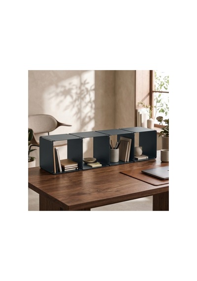 Node 4'lü Modüler Metal Tezgah Üstü Mutfak Rafı Ve Konsol Düzenleyici Stand 33x33 Cm Gri - 943953504 Gri