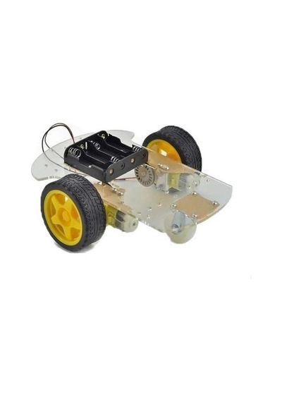 2wd Şeffaf Şase Tekerlekli Araba Kiti Açık Bej