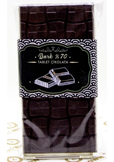 Dark Brown  %70 Bitter Gerçek Tablet Çikolata El Yapımı Bar Çikolata 3 x 100 G
