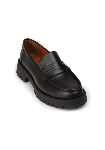 Deery Kadın Hakiki Deri Siyah Loafer Ayakkabı - 02034zsyhc02