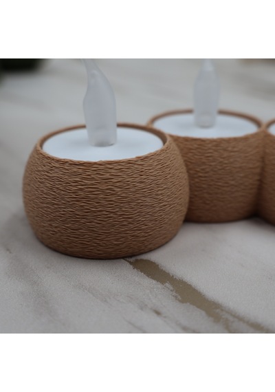 Gees Global Modern Tealight Mumluk Led Mum Tutucu Dekoratif Işıklı Mumluk Gbzs Çok Renkli