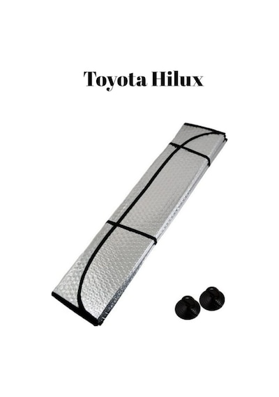 Toyota Hilux Uyumlu Ön Cam Güneşlik Perde Balonlu Metalize Alüminyum Katlanabilir Araç Güneşliği 165x85cm Büyük Boy