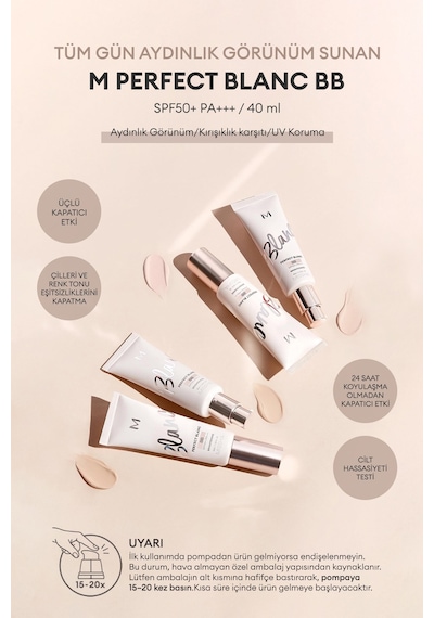Missha SPF 50+ M Perfect Blanc Brightening BB Cream 21 Vanilla